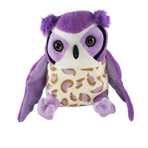 Wild Republic Great Horned Purple Owl Plush Stuffed Animal HTF